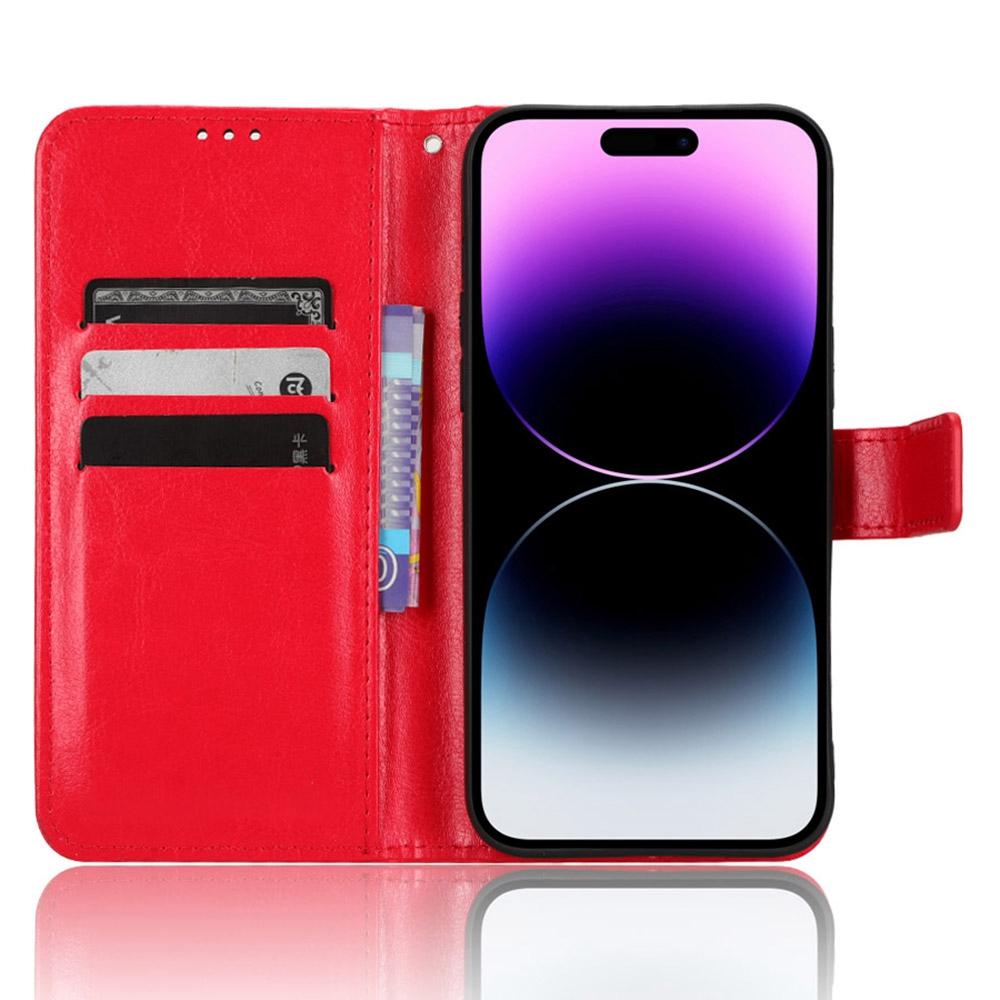 For iPhone 14 Pro 6.1 inch Shockproof PU Leather Folio Flip Phone Case Crazy Horse Texture Wear-resistant Cell Phone Cover Wallet Red
For iPhone 14 Pro 6.1 inch Shockproof PU Leather Folio Flip Phone Case Crazy Horse Texture Wear-resistant Cell Phone Cover Wallet Red