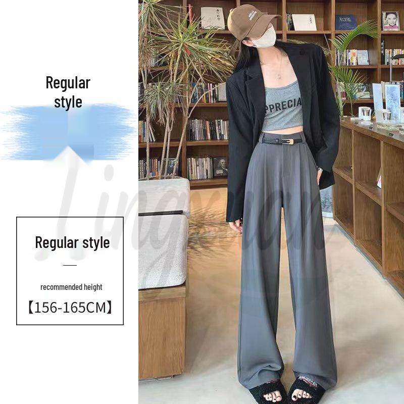 2026 Spring/Summer Women s High-Waisted Slim Wide-Leg Floor-Length Pants S
2026 Spring/Summer Women s High-Waisted Slim Wide-Leg Floor-Length Pants S