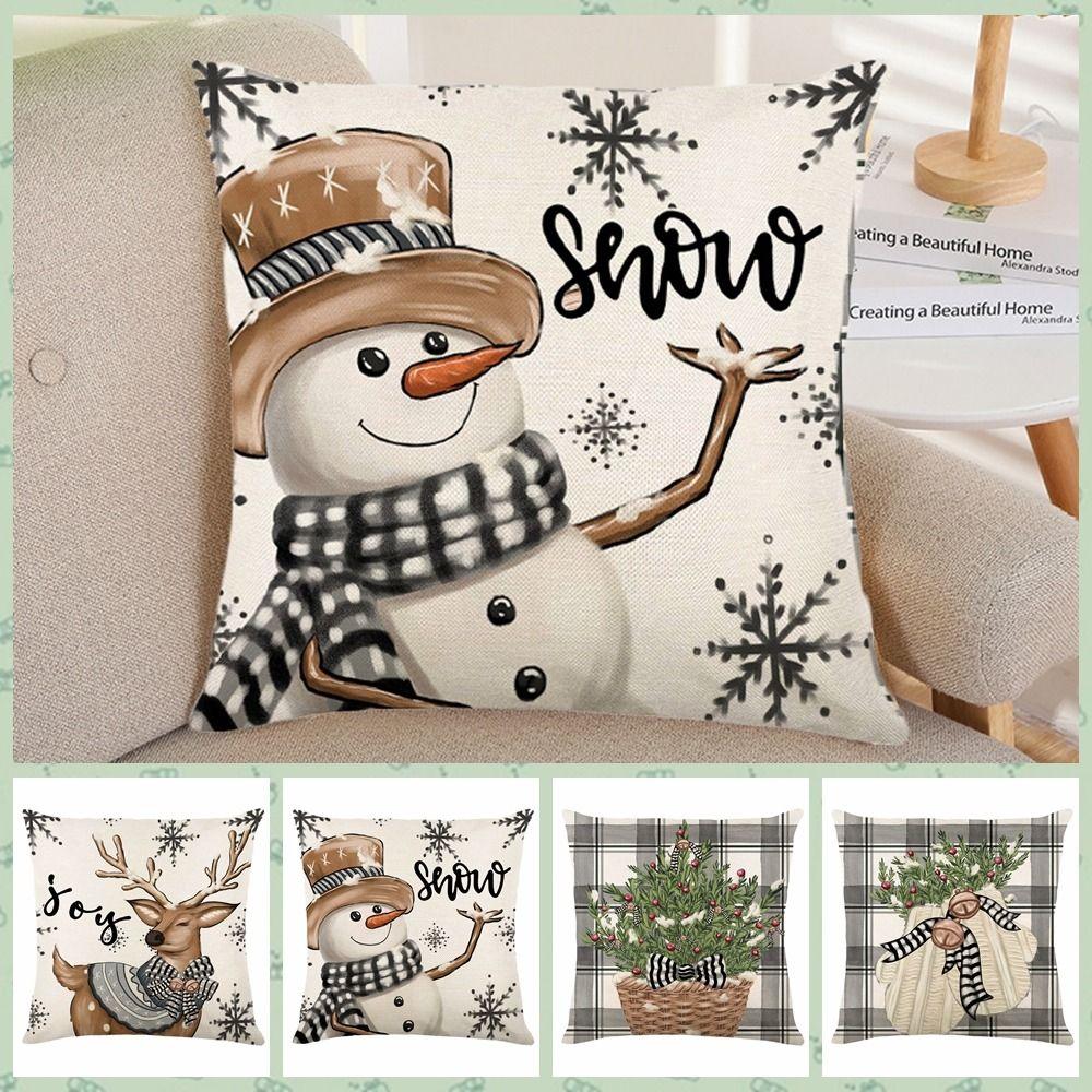 Elk Pattern Pillow Cover 45cm Pillowcase Snowman Christmas Cushion Cover Home 
Elk Pattern Pillow Cover 45cm Pillowcase Snowman Christmas Cushion Cover Home