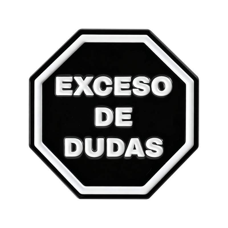 Spanish Warning Sign Enamel Pins BAJO NIVEL DE PACIENCIA EXCESO DE DUDAS Brooch Lapel Badges Punk Cool Jewelry Gift for Friends
Spanish Warning Sign Enamel Pins BAJO NIVEL DE PACIENCIA EXCESO DE DUDAS Brooch Lapel Badges Punk Cool Jewelry Gift for Friends