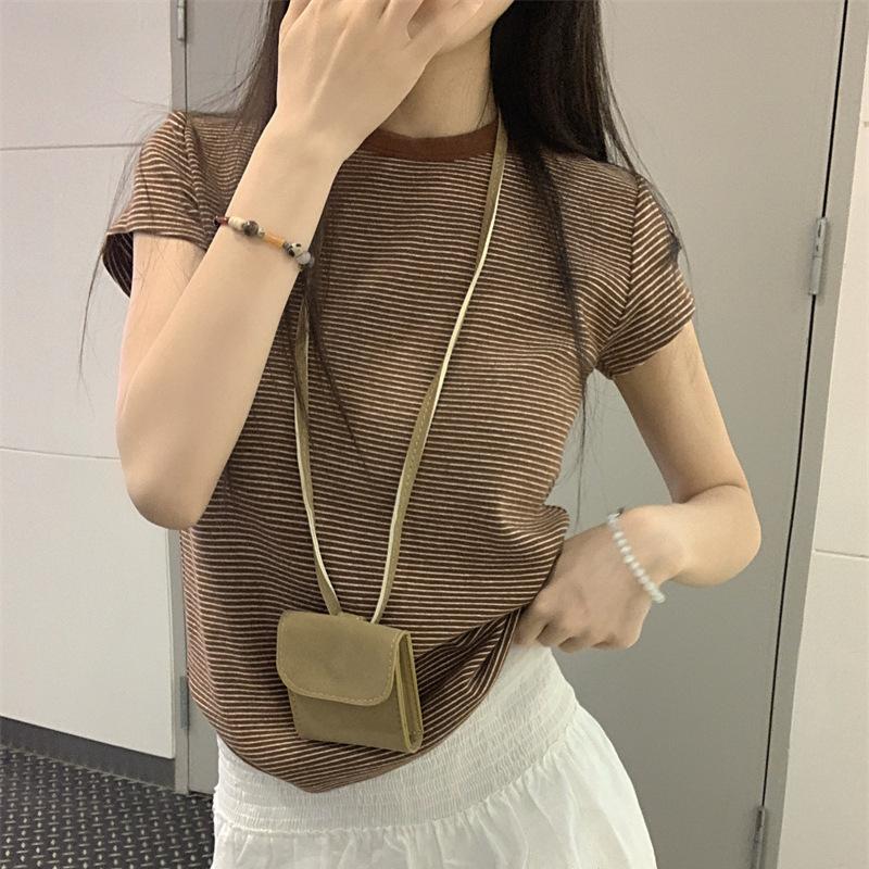 Summer korean Short Sleeve T-shirts for Women clothing Vintage Stripe Casual slim T Shirt Harajuku Students Y2k crop Tops girl XXL
Summer korean Short Sleeve T-shirts for Women clothing Vintage Stripe Casual slim T Shirt Harajuku Students Y2k crop Tops girl XXL