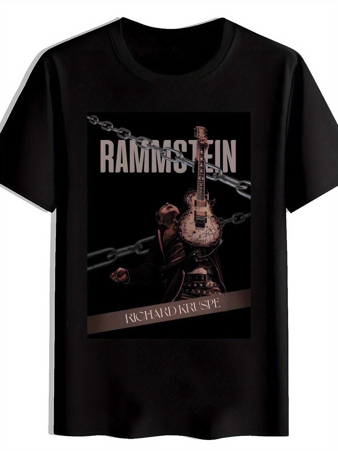 Vintage Rock Band Graphic T-shirt - Black Short Sleeve Round Neck Summer Tee with Chains & Guitars Design L
Vintage Rock Band Graphic T-shirt - Black Short Sleeve Round Neck Summer Tee with Chains & Guitars Design L