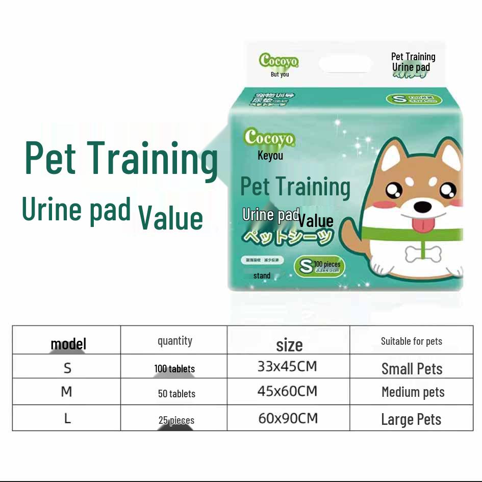 Keyou Pet Urine Pads - Thickened Deodorant Diapers for Small & Large Dogs, Ideal for Teddy Dogs. Large 60x90CM
Keyou Pet Urine Pads - Thickened Deodorant Diapers for Small & Large Dogs, Ideal for Teddy Dogs. Large 60x90CM
