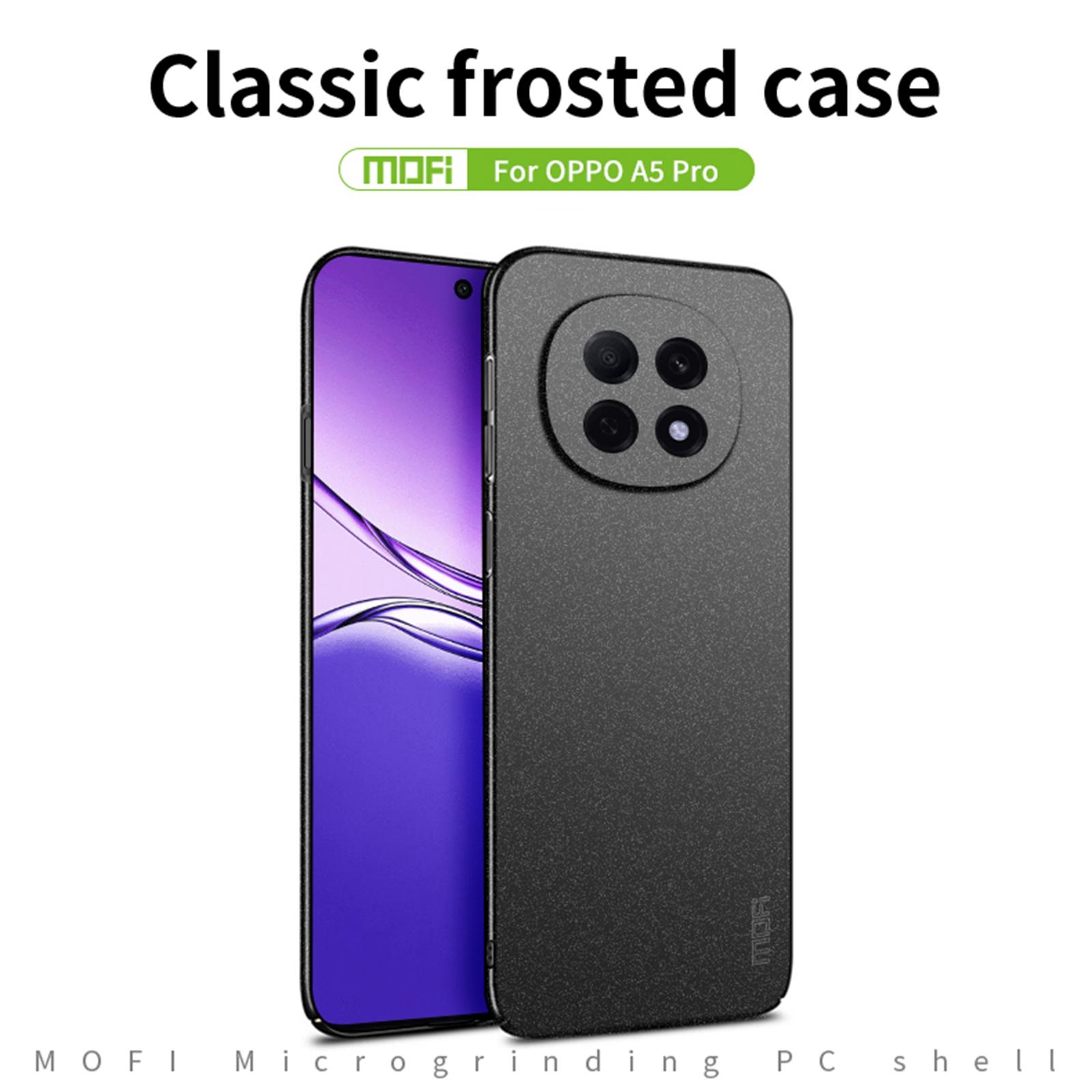 For Oppo A5 Pro 5G PC Case MOFI Shield Matte Series Slim Fit Phone Cover Black 
For Oppo A5 Pro 5G PC Case MOFI Shield Matte Series Slim Fit Phone Cover Black