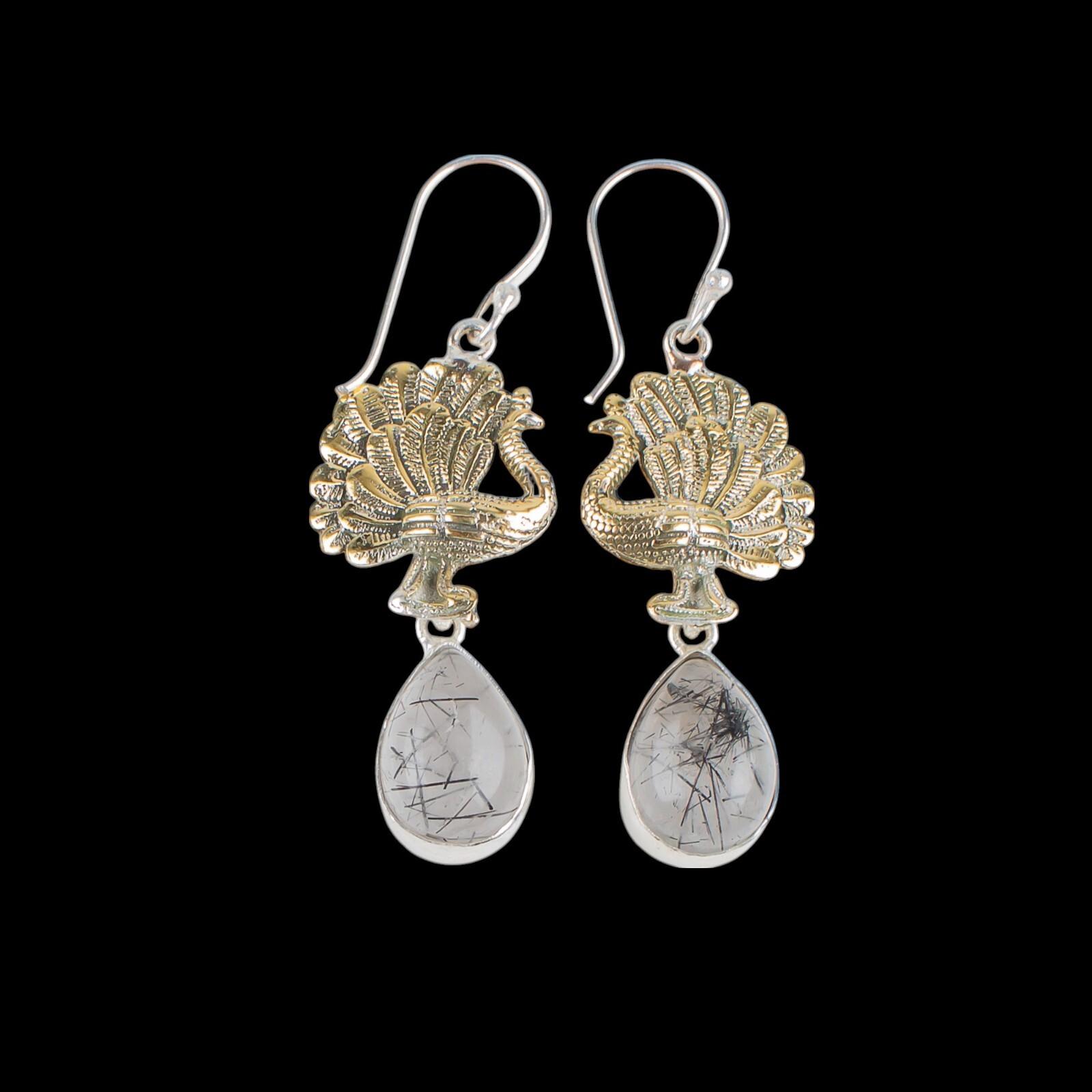 Natural Black Rutile Gemstone 925 Sterling Silver Jewelry Handmade Earrings2.20 EE-44-23
Natural Black Rutile Gemstone 925 Sterling Silver Jewelry Handmade Earrings2.20 EE-44-23