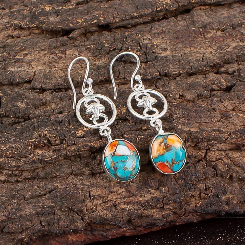 Natural Spiny Oyster Gemstone 925 Sterling Silver Jewelry Handmade Earrings2.00 EE-17-36
Natural Spiny Oyster Gemstone 925 Sterling Silver Jewelry Handmade Earrings2.00 EE-17-36