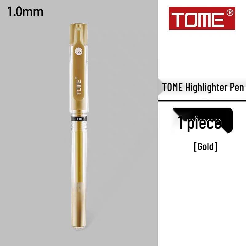 TOME TM910 Waterproof 1.0mm Highlighter Pen Set: Gold, Silver, White
TOME TM910 Waterproof 1.0mm Highlighter Pen Set: Gold, Silver, White