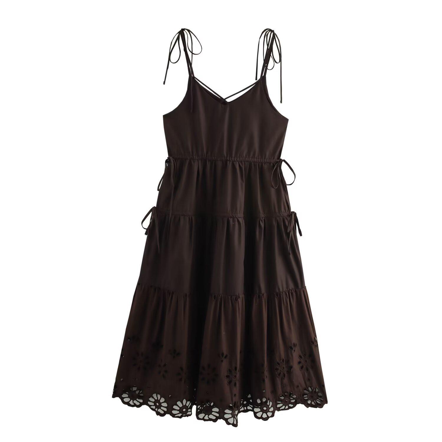 Летнее хлопковое платье на тонких бретелях с вышивкой, 2025: Модное женское платье однотонной расцветки Large кофейный
Летнее хлопковое платье на тонких бретелях с вышивкой, 2025: Модное женское платье однотонной расцветки Large кофейный