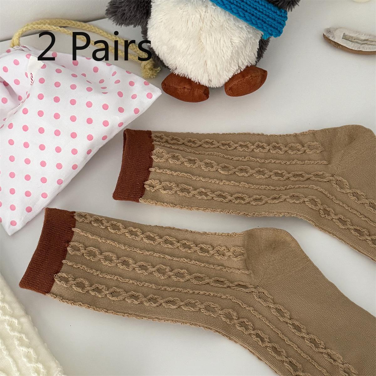 Two Pairs of Autumn and Winter Boneless Socks In A Simple and Versatile Color Scheme, Mid-calf Socks, and Stacked Socks 2 pairs колір світло кави
Two Pairs of Autumn and Winter Boneless Socks In A Simple and Versatile Color Scheme, Mid-calf Socks, and Stacked Socks 2 pairs колір світло кави