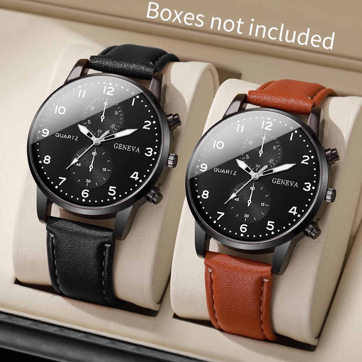 2pcs/set Men s Casual Watch Classic Versatile Digital Scale Dial Leather Strap Analog Quartz Watch Combination Set (No Box)
2pcs/set Men s Casual Watch Classic Versatile Digital Scale Dial Leather Strap Analog Quartz Watch Combination Set (No Box)