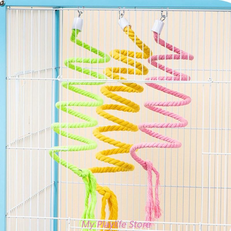 Bird Swing Toy Parrots Cage Toy Spiral Swing Pet Supplies Cotton Ladder Training for Small Size Birds Parrots Playstand
Bird Swing Toy Parrots Cage Toy Spiral Swing Pet Supplies Cotton Ladder Training for Small Size Birds Parrots Playstand