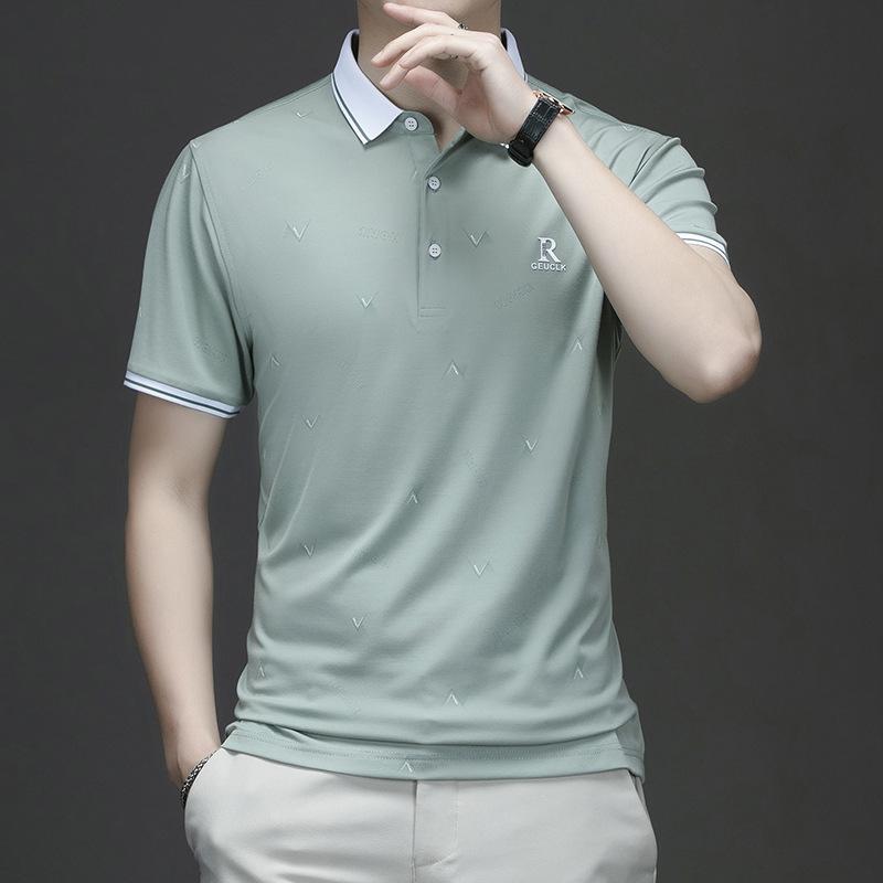 Summer New Men s Lapel T-shirt Striped Cotton Short-sleeved Dad Pullover Casual Men s Lapel Polo Shirt
Summer New Men s Lapel T-shirt Striped Cotton Short-sleeved Dad Pullover Casual Men s Lapel Polo Shirt