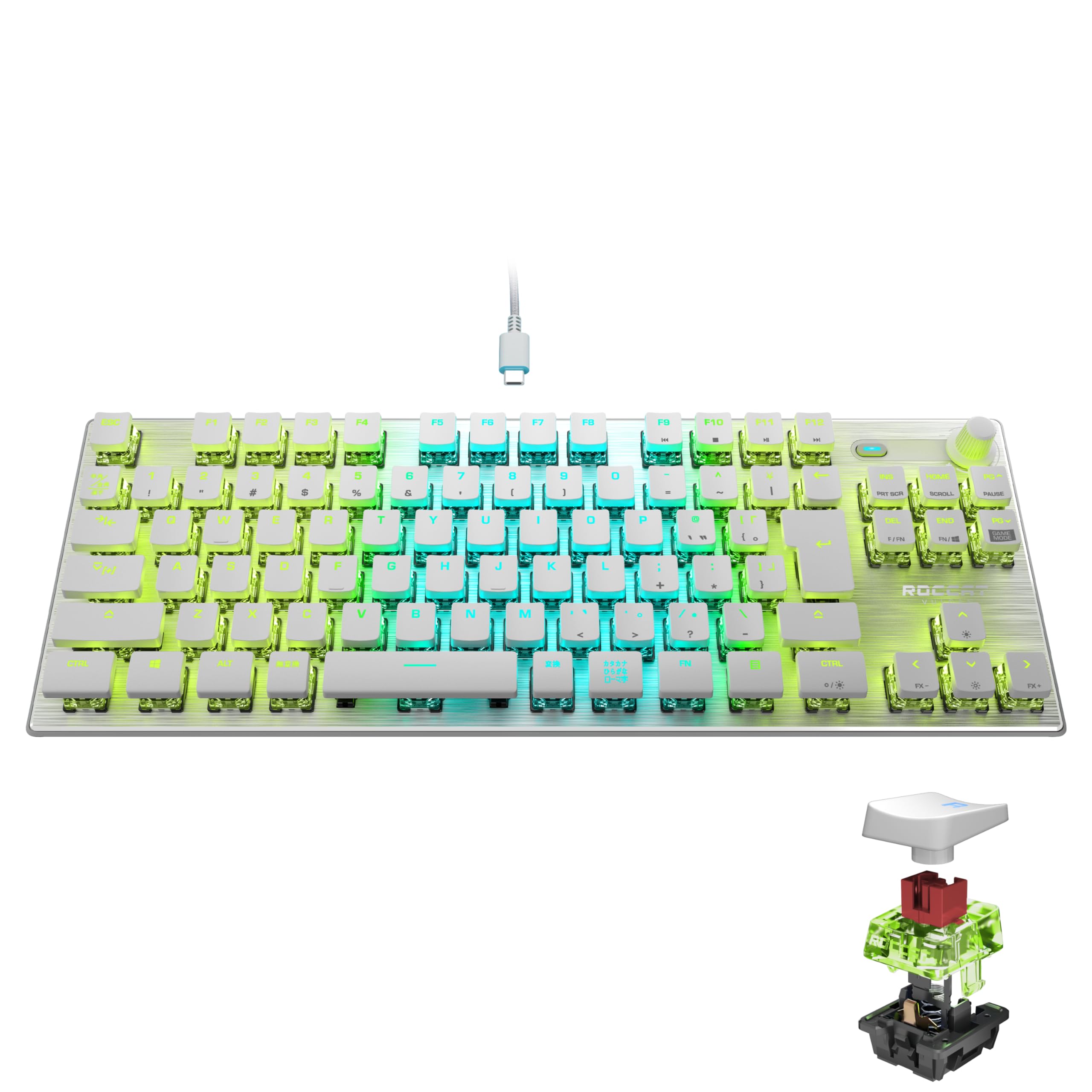 ROCCAT VULCAN TKL Pro USB Gaming Keyboard Japanese Layout Quiet Linear (Optical) Tenkeyless White Japanese Product
ROCCAT VULCAN TKL Pro USB Gaming Keyboard Japanese Layout Quiet Linear (Optical) Tenkeyless White Japanese Product