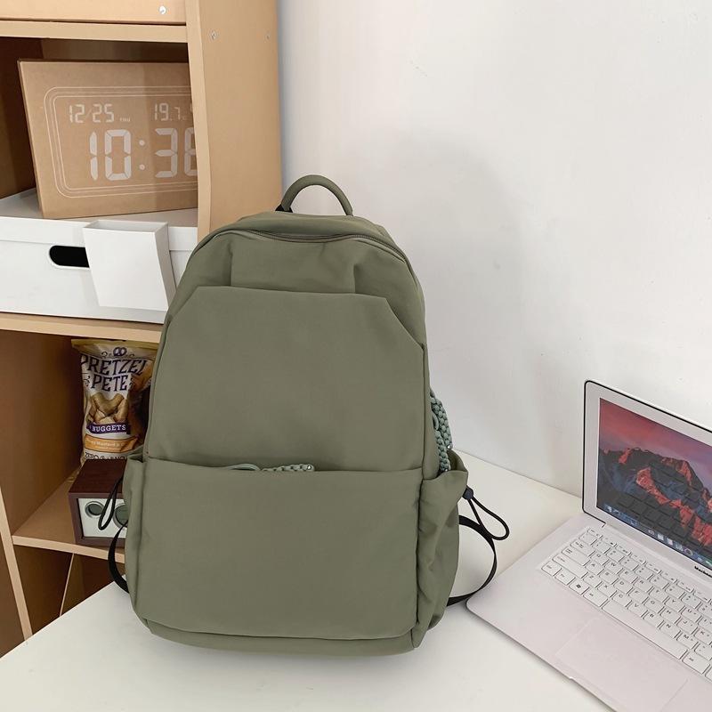 New schoolbag ins style simple Korean version casual backpack large capacity junior high school students solid color versatile backpack зелёный
New schoolbag ins style simple Korean version casual backpack large capacity junior high school students solid color versatile backpack зелёный