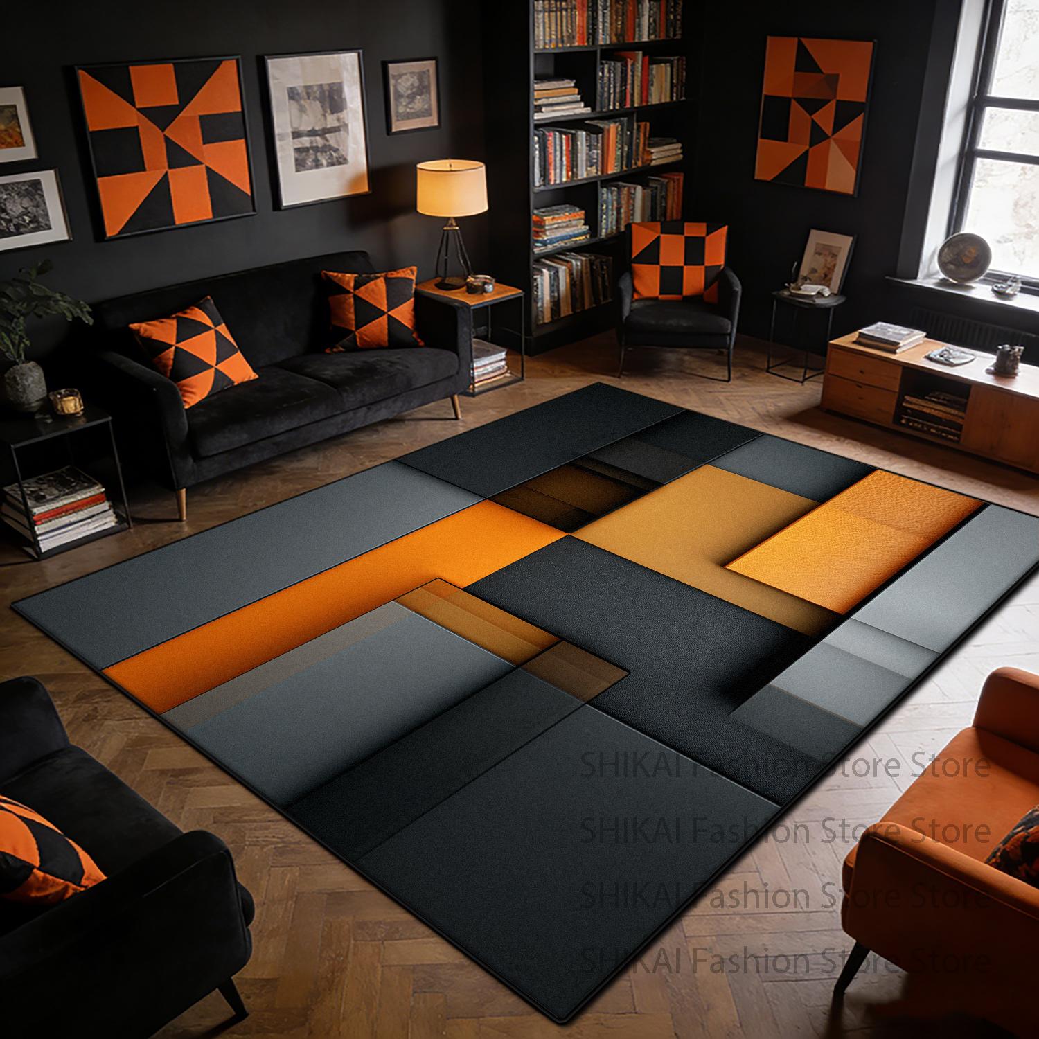 Modern Geometry Orange Grey Living Room Carpet Decoration Bedroom Bedside Fluffy Rug Easy Clean Antiskid Short Velvet Floor Mats 60x90cm
Modern Geometry Orange Grey Living Room Carpet Decoration Bedroom Bedside Fluffy Rug Easy Clean Antiskid Short Velvet Floor Mats 60x90cm