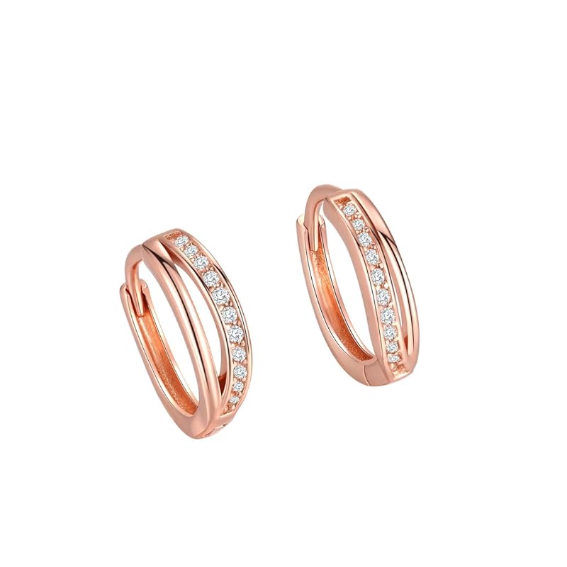 PACARON earrings ladies hoop earrings skin-friendly ring woman silver pink gold Valentine present anniversary (pink gold)
PACARON earrings ladies hoop earrings skin-friendly ring woman silver pink gold Valentine present anniversary (pink gold)