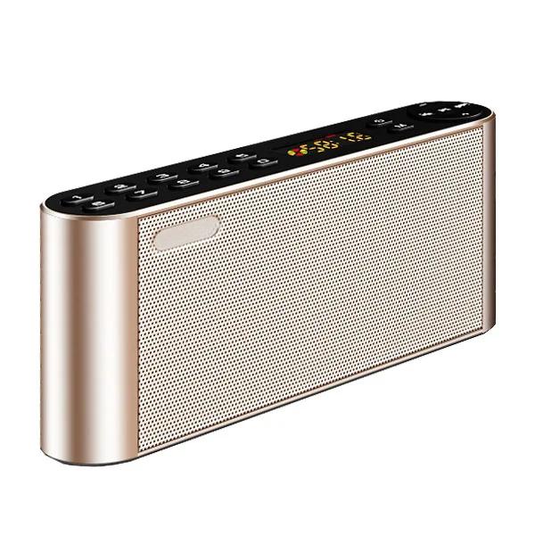 Bluetooth-динамик Высококачественные портативные беспроводные динамики с микрофоном TF FM-радио Громкоговорители Sound Box золотой
Bluetooth-динамик Высококачественные портативные беспроводные динамики с микрофоном TF FM-радио Громкоговорители Sound Box золотой