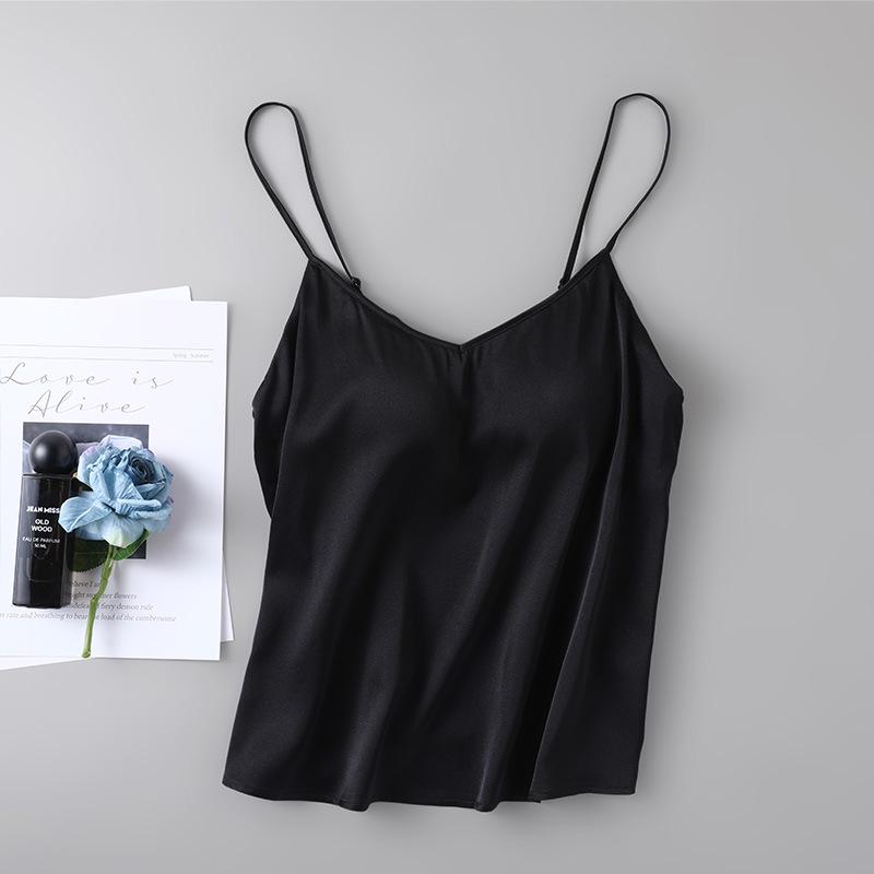 Premium Mulberry Silk Camisole: Lustrous, Comfortable, Breathable, No Bra Needed M чорний
Premium Mulberry Silk Camisole: Lustrous, Comfortable, Breathable, No Bra Needed M чорний