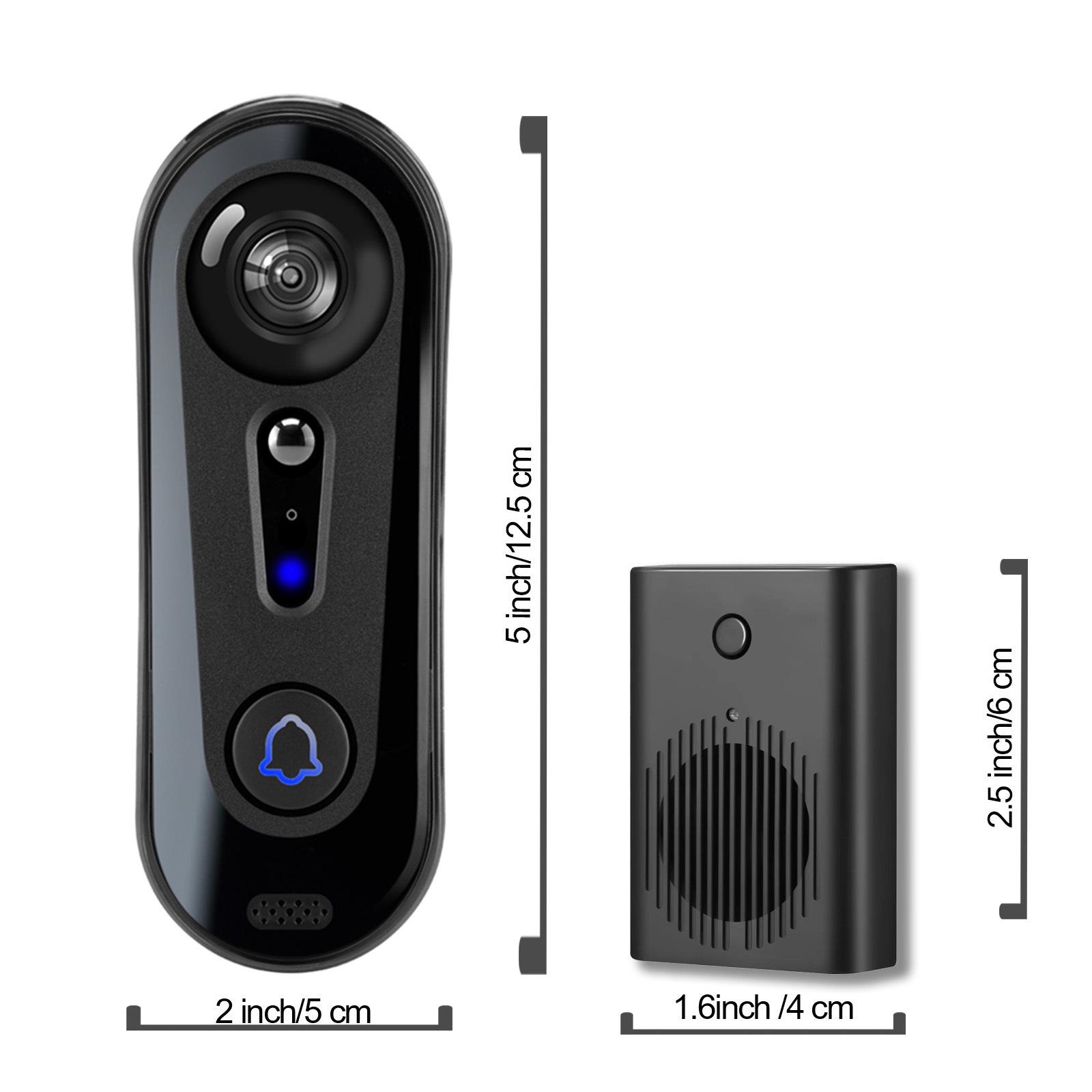 HD Video Doorbell Camera with WiFi, Motion Detector, Two-Way Audio & Night Vision
HD Video Doorbell Camera with WiFi, Motion Detector, Two-Way Audio & Night Vision
