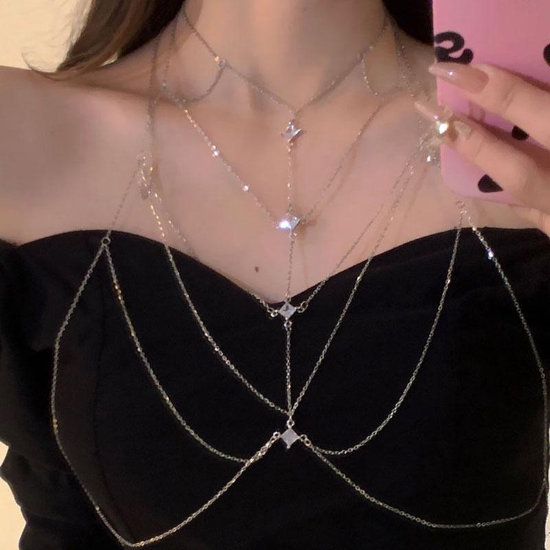 New high-end multi-layer zircon necklace body chain personalized atmosphere collarbone chain explosive versatile necklace women
New high-end multi-layer zircon necklace body chain personalized atmosphere collarbone chain explosive versatile necklace women