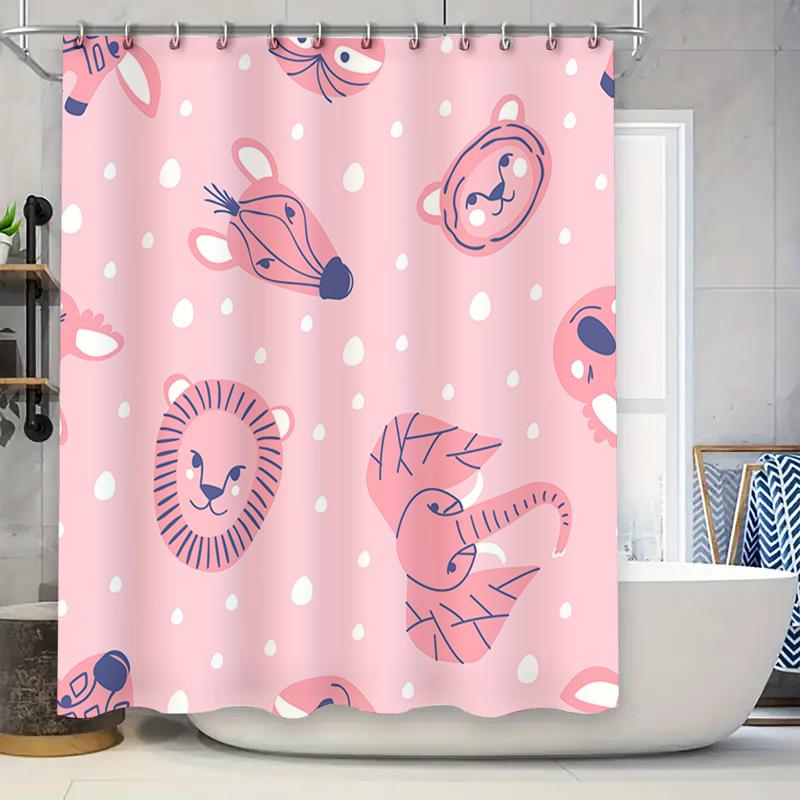Cute Pink Animal Print Shower Curtain For Kids Bathroom Decor – Blue Leopard Lion Design Waterproof Bath Mat Set (180X240Cm) W60H190(CM)-1 Pcs
Cute Pink Animal Print Shower Curtain For Kids Bathroom Decor – Blue Leopard Lion Design Waterproof Bath Mat Set (180X240Cm) W60H190(CM)-1 Pcs