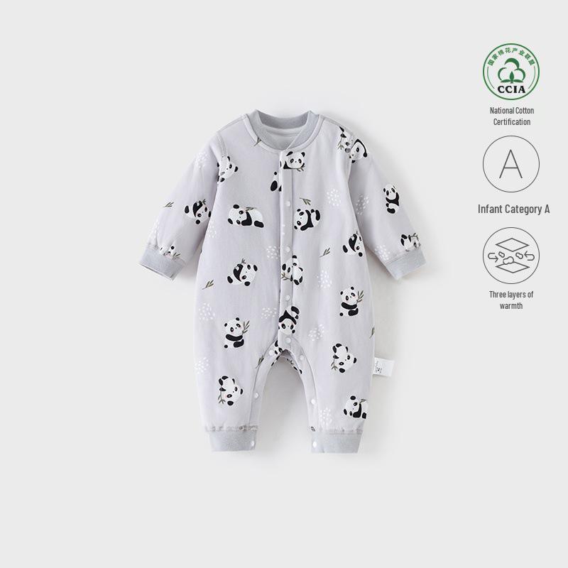 Newborn Boys 40g Cotton Long-Sleeve Jumpsuit: Warm Fall/Winter Baby Outing Climbing Wear 59cm сірий колір
Newborn Boys 40g Cotton Long-Sleeve Jumpsuit: Warm Fall/Winter Baby Outing Climbing Wear 59cm сірий колір