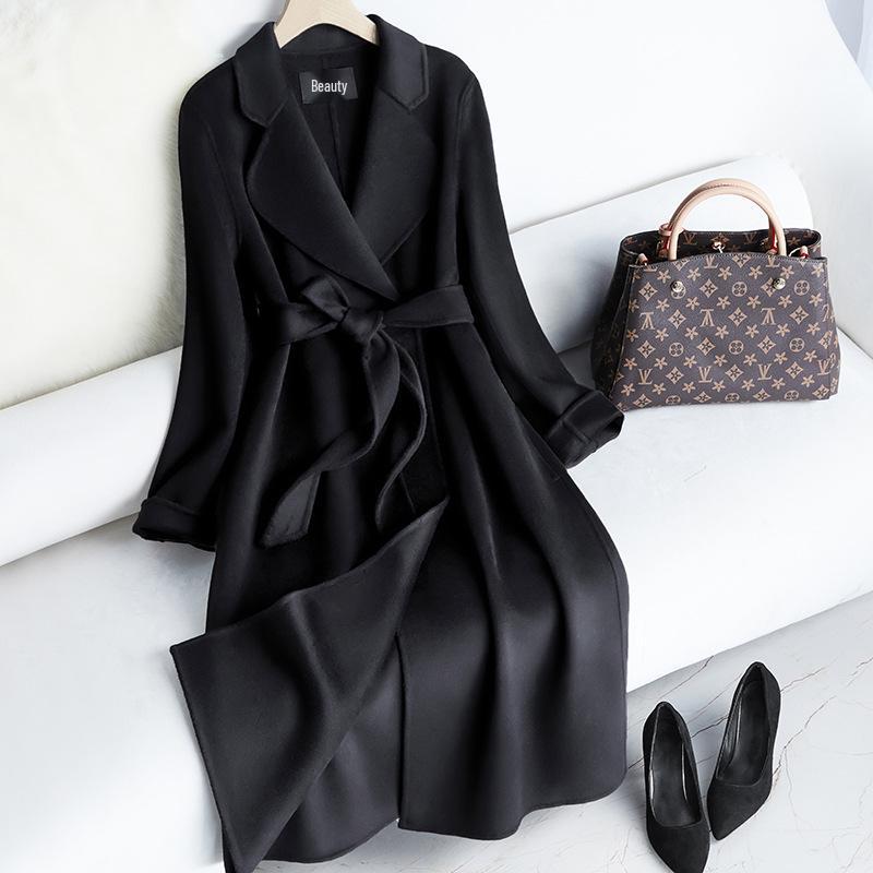 Women s Gray Double-Sided Cashmere Coat - Long, Slimming, Waist-Cinched, Elegant Woolen for Autumn/Winter L - Recommended for weight 119-128 pounds
Women s Gray Double-Sided Cashmere Coat - Long, Slimming, Waist-Cinched, Elegant Woolen for Autumn/Winter L - Recommended for weight 119-128 pounds