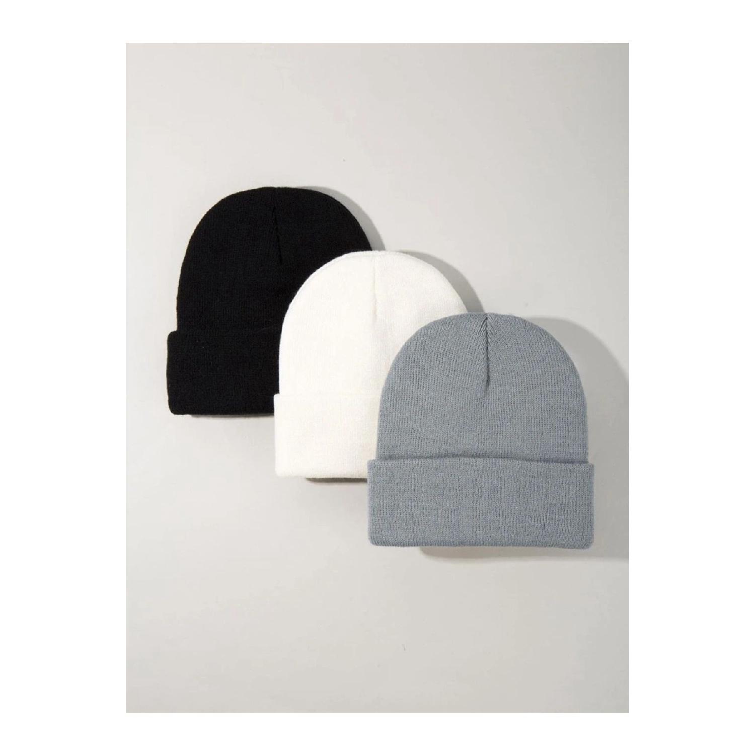 Унисекс складной комплект из трех беретов черного, белого и серого цвета Standart
Унисекс складной комплект из трех беретов черного, белого и серого цвета Standart