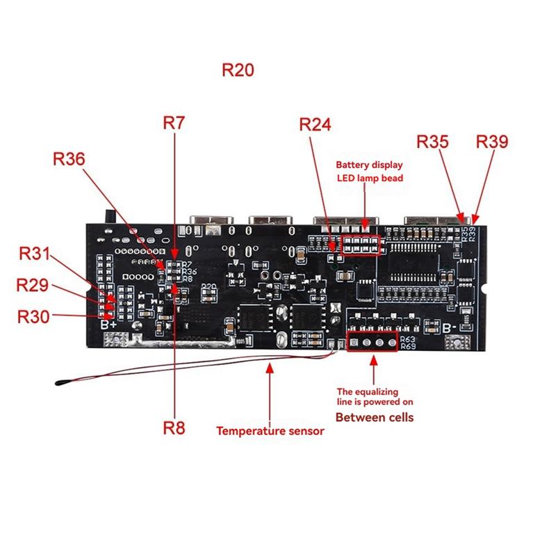 B03B-LED Подвійний USB PD Швидка зарядка 5A Type-C USB Мобільний Павербанк 18650 Модуль зарядки Захист від температури
B03B-LED Подвійний USB PD Швидка зарядка 5A Type-C USB Мобільний Павербанк 18650 Модуль зарядки Захист від температури