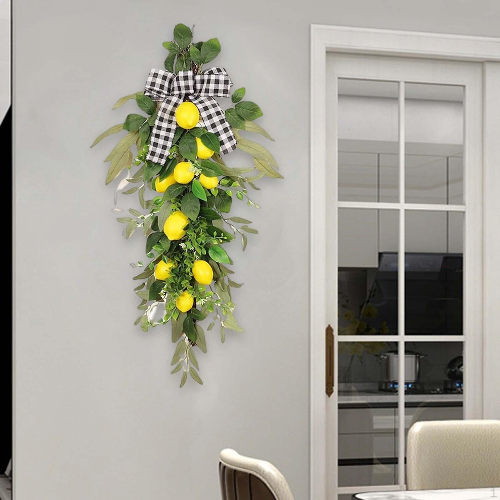 27.5 inch Artificial Lemons Swag with Black and White Plaid Bow Fake Lemon Fruits Decoration for
27.5 inch Artificial Lemons Swag with Black and White Plaid Bow Fake Lemon Fruits Decoration for