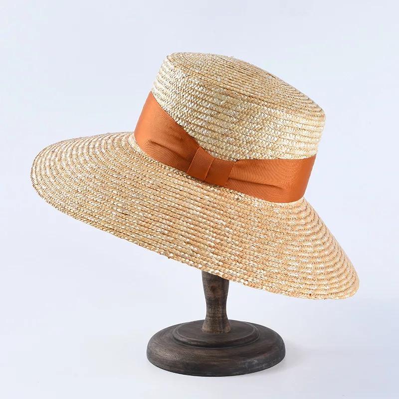 Wide Brim Boater Sun Hat Straw Hat Flat Women Summer Kentucky Derby Hat Orange Black Ribbon Tie Sun Hat Beach Casual Cap Handmad помаранчевий
Wide Brim Boater Sun Hat Straw Hat Flat Women Summer Kentucky Derby Hat Orange Black Ribbon Tie Sun Hat Beach Casual Cap Handmad помаранчевий