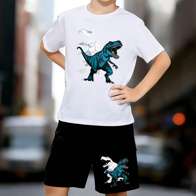 Boys 2 Piece Cute Dinosaur Printed Outfit, Short Sleeve T-Shirt and Shorts Set for Kids Age 5-14,Black and White Sporty Casual Summer Clothes 13-14 Years
Boys 2 Piece Cute Dinosaur Printed Outfit, Short Sleeve T-Shirt and Shorts Set for Kids Age 5-14,Black and White Sporty Casual Summer Clothes 13-14 Years