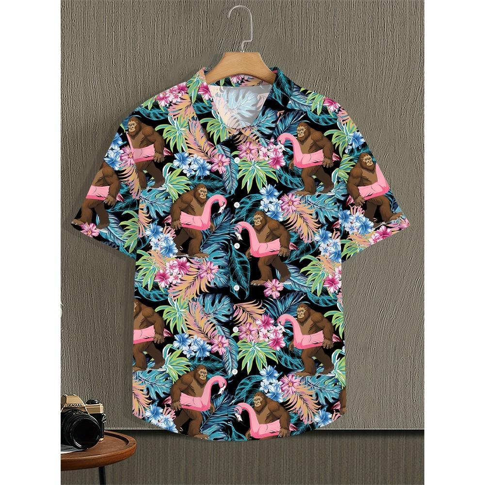 2026 Men s Summer Shirt Lapel Design Swimming Circle Gorilla Pattern Men s Large Size Shirt Fashion Loose Seaside Partywear S
2026 Men s Summer Shirt Lapel Design Swimming Circle Gorilla Pattern Men s Large Size Shirt Fashion Loose Seaside Partywear S