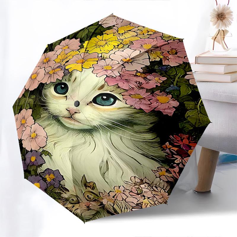 1pc Flower Garden Cat, Automatic Opening/Closing Umbrella with Foldable Design, Iron Frame, Outdoor Use, Festival Gift, Suitable for Fans, Travel, Dai
1pc Flower Garden Cat, Automatic Opening/Closing Umbrella with Foldable Design, Iron Frame, Outdoor Use, Festival Gift, Suitable for Fans, Travel, Dai