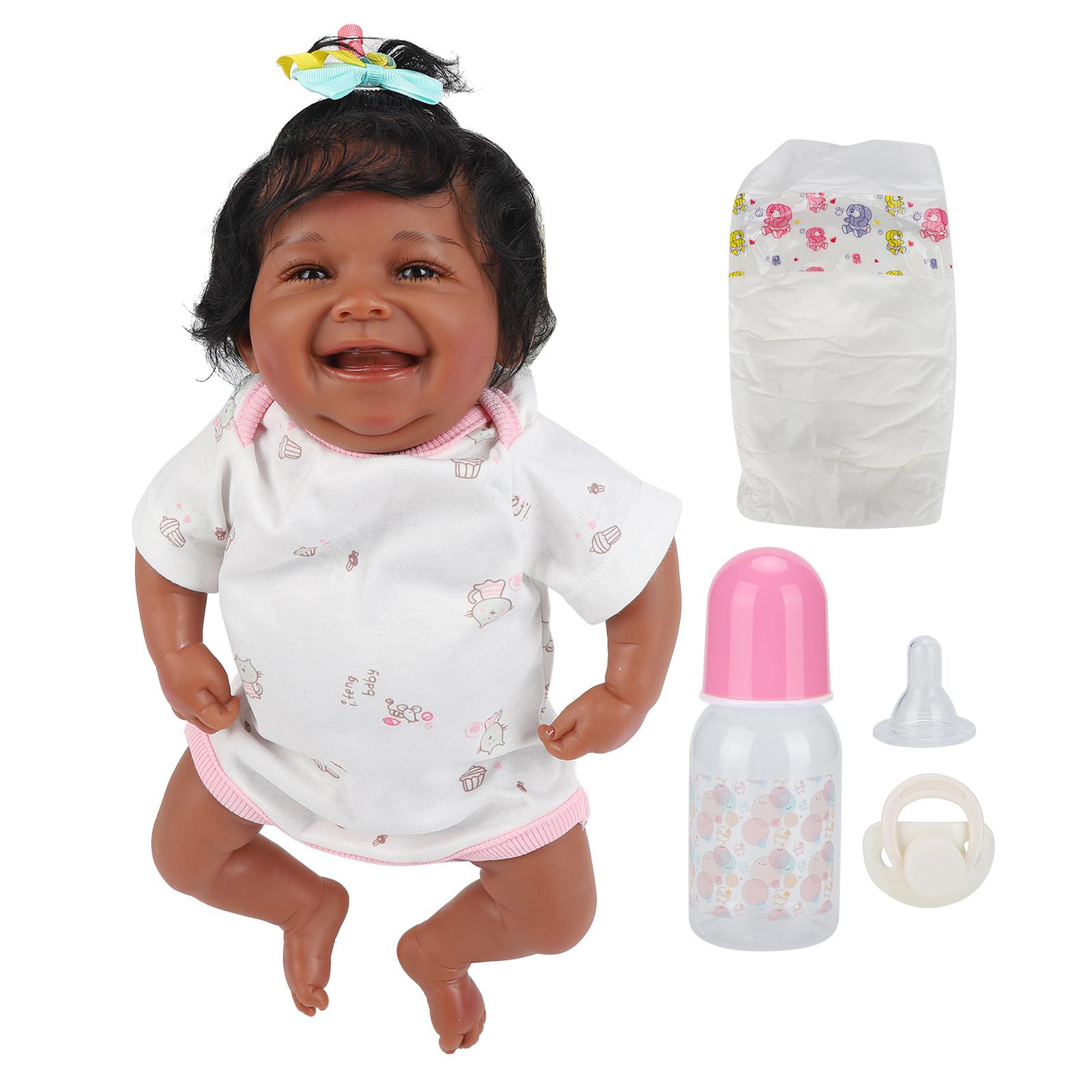 Soft Vinyl Reborn Baby Doll 19.3 Inch Lifelike Cute African American Infant Doll Toy Gift
Soft Vinyl Reborn Baby Doll 19.3 Inch Lifelike Cute African American Infant Doll Toy Gift
