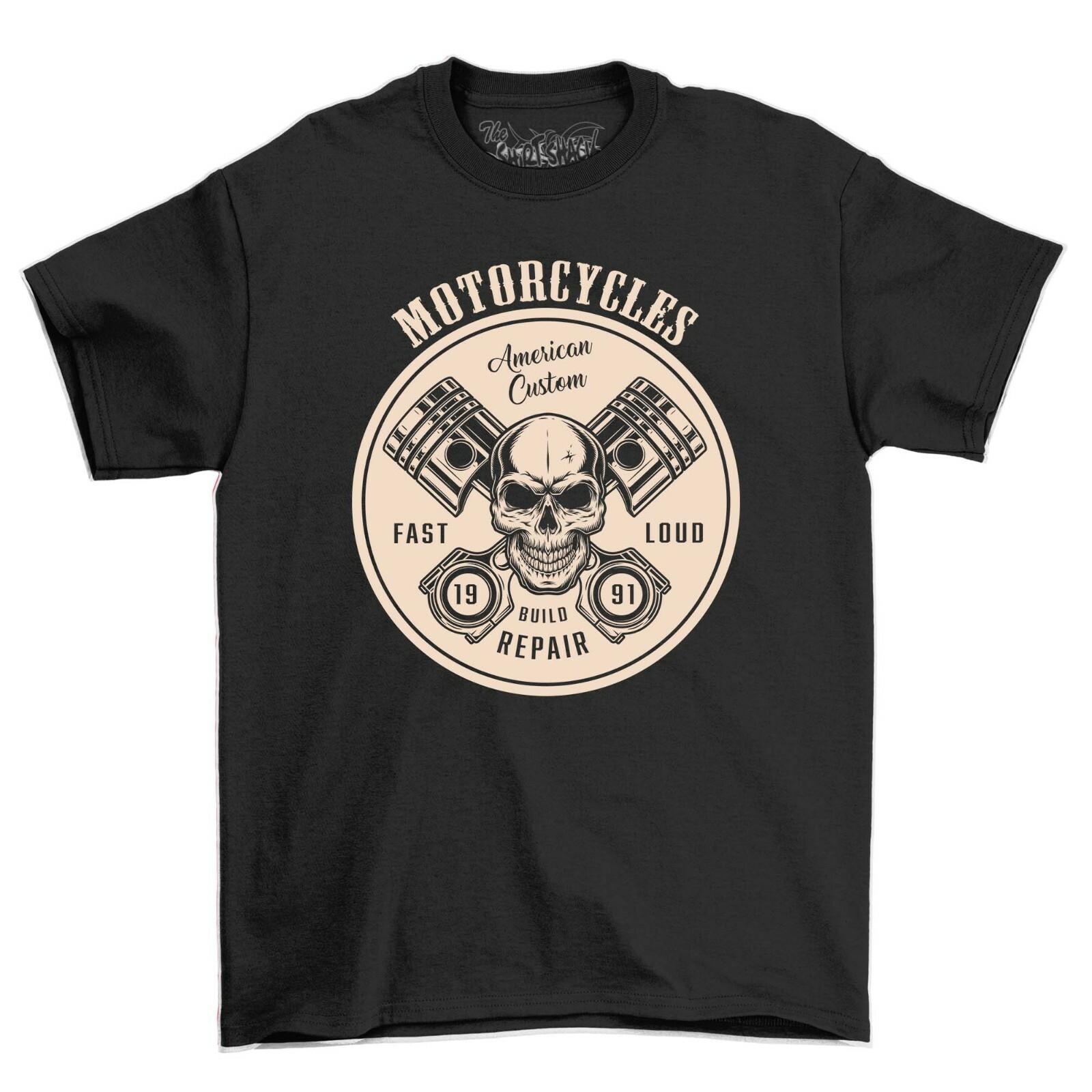 Skull and Gears American Custom Motorbike Racer Motorcycle Vintage Men s T-Shirt Mens Womens Tees Top S
Skull and Gears American Custom Motorbike Racer Motorcycle Vintage Men s T-Shirt Mens Womens Tees Top S