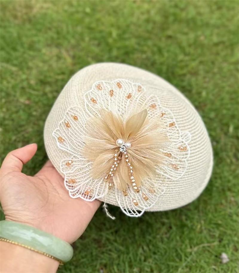 Grace Beaded Lace Flowers Grass Beret Hat Vintage Versatile Women Leisure Painter Cap head size 57cm
Grace Beaded Lace Flowers Grass Beret Hat Vintage Versatile Women Leisure Painter Cap head size 57cm