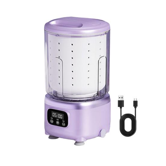 Міні Портативна Пральна Машина для Спідньої Білизни Шкарпеток 3-в-1 Прання Полоскання Віджим Сушка Чашка для Прання 2Л Акумуляторна Бездротова Компактна Пральна Машина для Подорожей Гуртожитку фіолетовий
Міні Портативна Пральна Машина для Спідньої Білизни Шкарпеток 3-в-1 Прання Полоскання Віджим Сушка Чашка для Прання 2Л Акумуляторна Бездротова Компактна Пральна Машина для Подорожей Гуртожитку фіолетовий