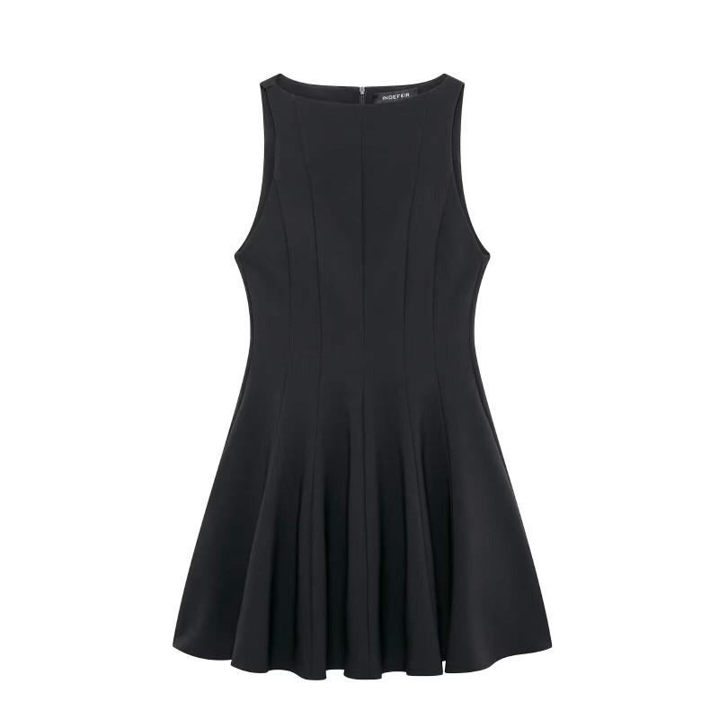 European American Women s Clothing Fashionable Round Collar Sleeveless Skirt Dress S чорний
European American Women s Clothing Fashionable Round Collar Sleeveless Skirt Dress S чорний