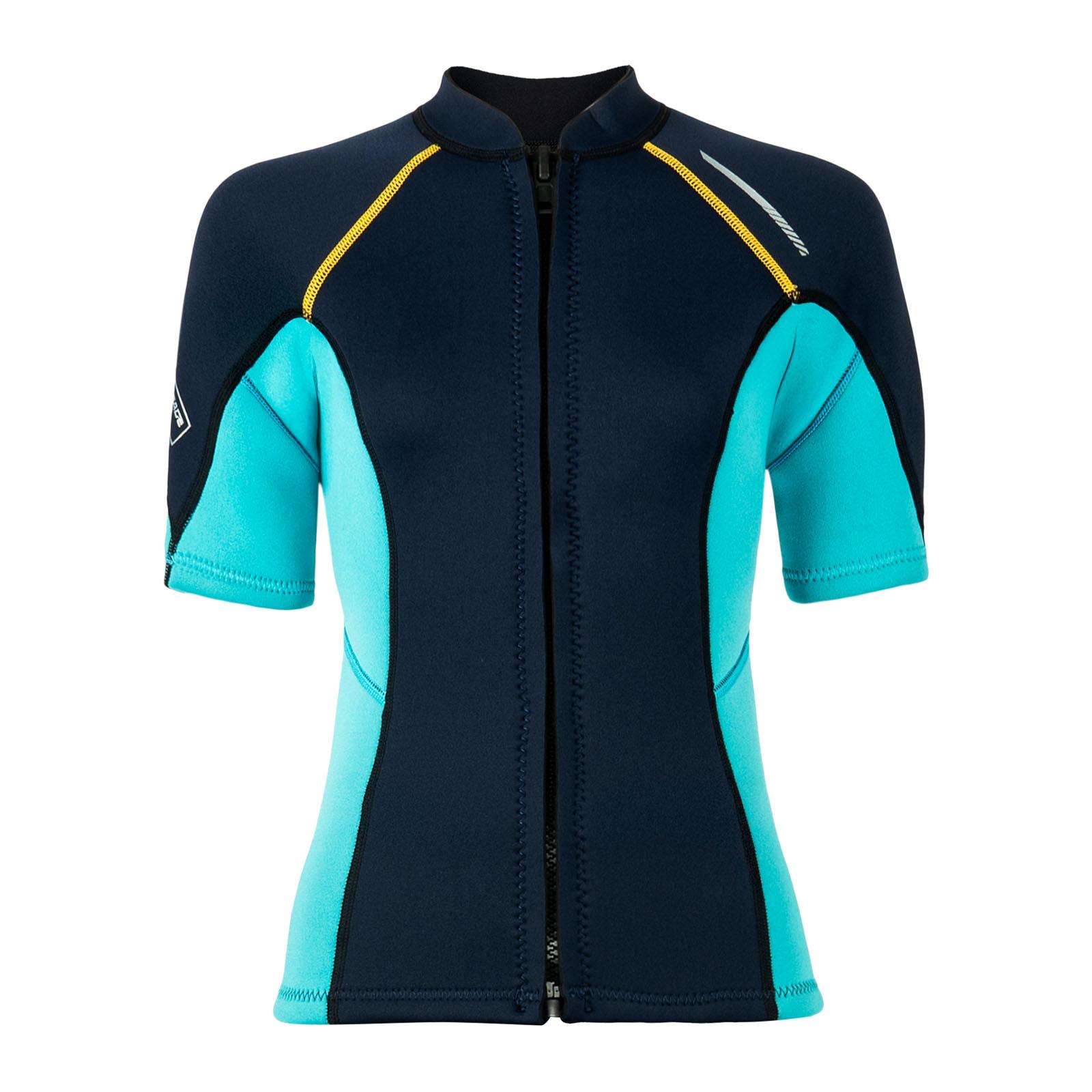 Женский неопреновый топ для плавания с коротким рукавом и передней молнией, 1,5 мм, гидрокостюм-рубашка для серфинга, дайвинга, водных видов спорта темно-синий
Женский неопреновый топ для плавания с коротким рукавом и передней молнией, 1,5 мм, гидрокостюм-рубашка для серфинга, дайвинга, водных видов спорта темно-синий