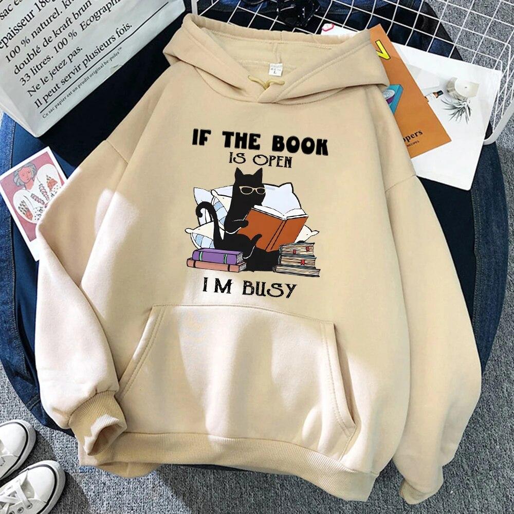 Cat If The Book Is Open I m Busy Black Cat Hoody Women s Casual Round Neck Hoodie Fashion Loose Fit Pullover
Cat If The Book Is Open I m Busy Black Cat Hoody Women s Casual Round Neck Hoodie Fashion Loose Fit Pullover