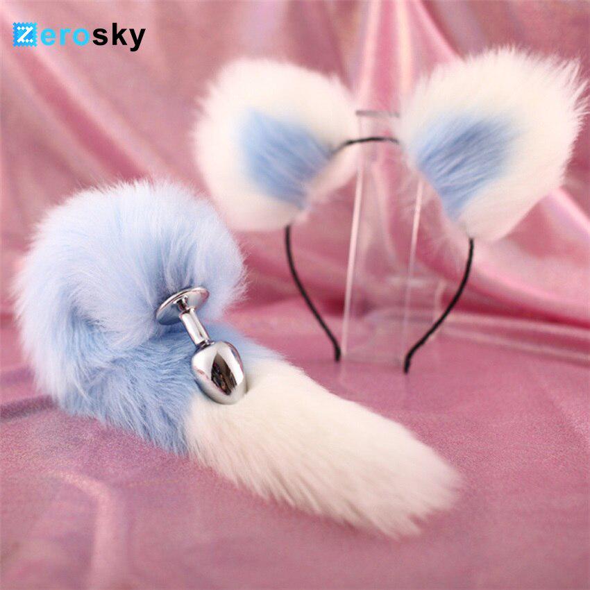 Buy Cosplay Set Fox Tail And Ears Anal Tail Plug Romance Game CAT