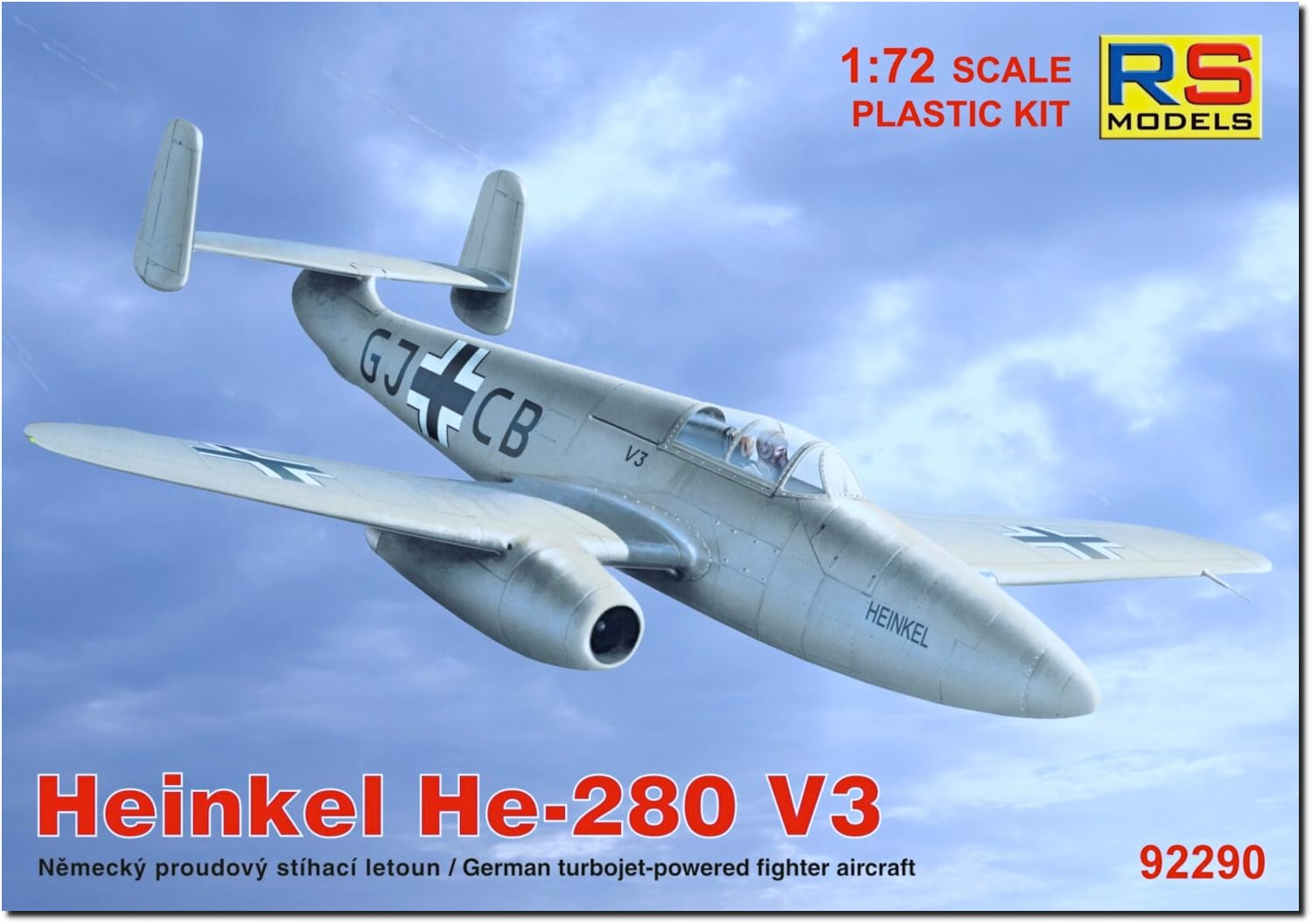 RS Models German Heinkel 280 V3 Plastic Model 92290 1/72 (Airplane) 
RS Models German Heinkel 280 V3 Plastic Model 92290 1/72 (Airplane)