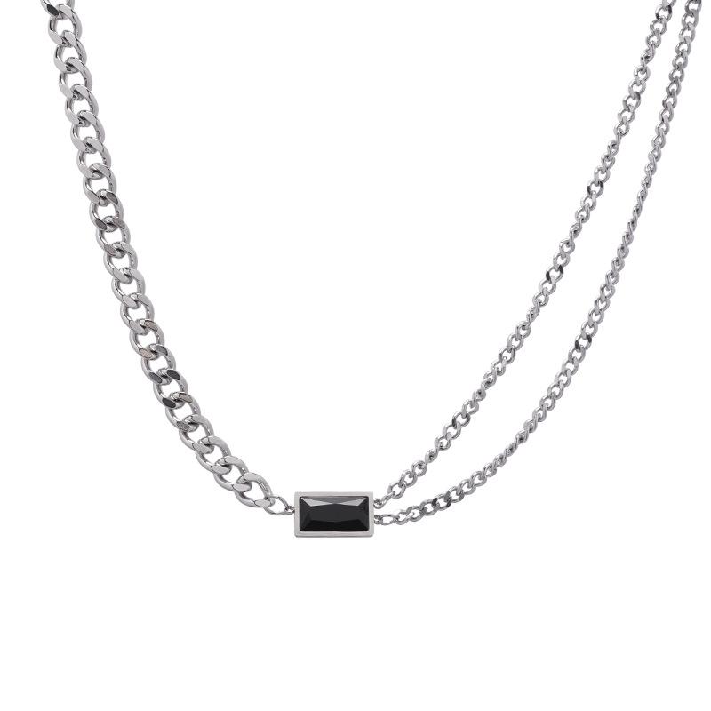 New black diamond asymmetric simple style niche necklace hip-hop trendy earth cool collarbone chain retro stacked chain jewelry
New black diamond asymmetric simple style niche necklace hip-hop trendy earth cool collarbone chain retro stacked chain jewelry