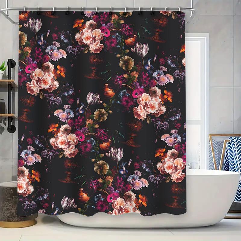 Floral Shower Curtain Pink Peonies Purple Flowers Decorative Bath Rug Mats Non-Slip Waterproof Fabric Bathroom Accessories Set F W60H190(CM)-1 Pcs
Floral Shower Curtain Pink Peonies Purple Flowers Decorative Bath Rug Mats Non-Slip Waterproof Fabric Bathroom Accessories Set F W60H190(CM)-1 Pcs