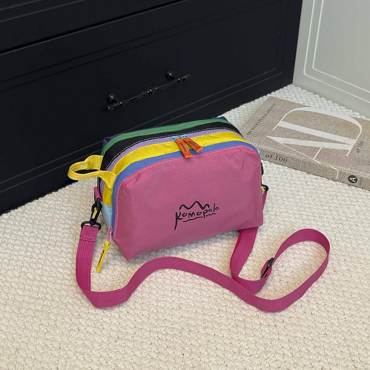 Trendy Casual Dopamine Rainbow Contrasting Makeup Bag Storage Bag Outdoor Convenient Hand-held Bag for Travel Diagonal Cross Bag
Trendy Casual Dopamine Rainbow Contrasting Makeup Bag Storage Bag Outdoor Convenient Hand-held Bag for Travel Diagonal Cross Bag