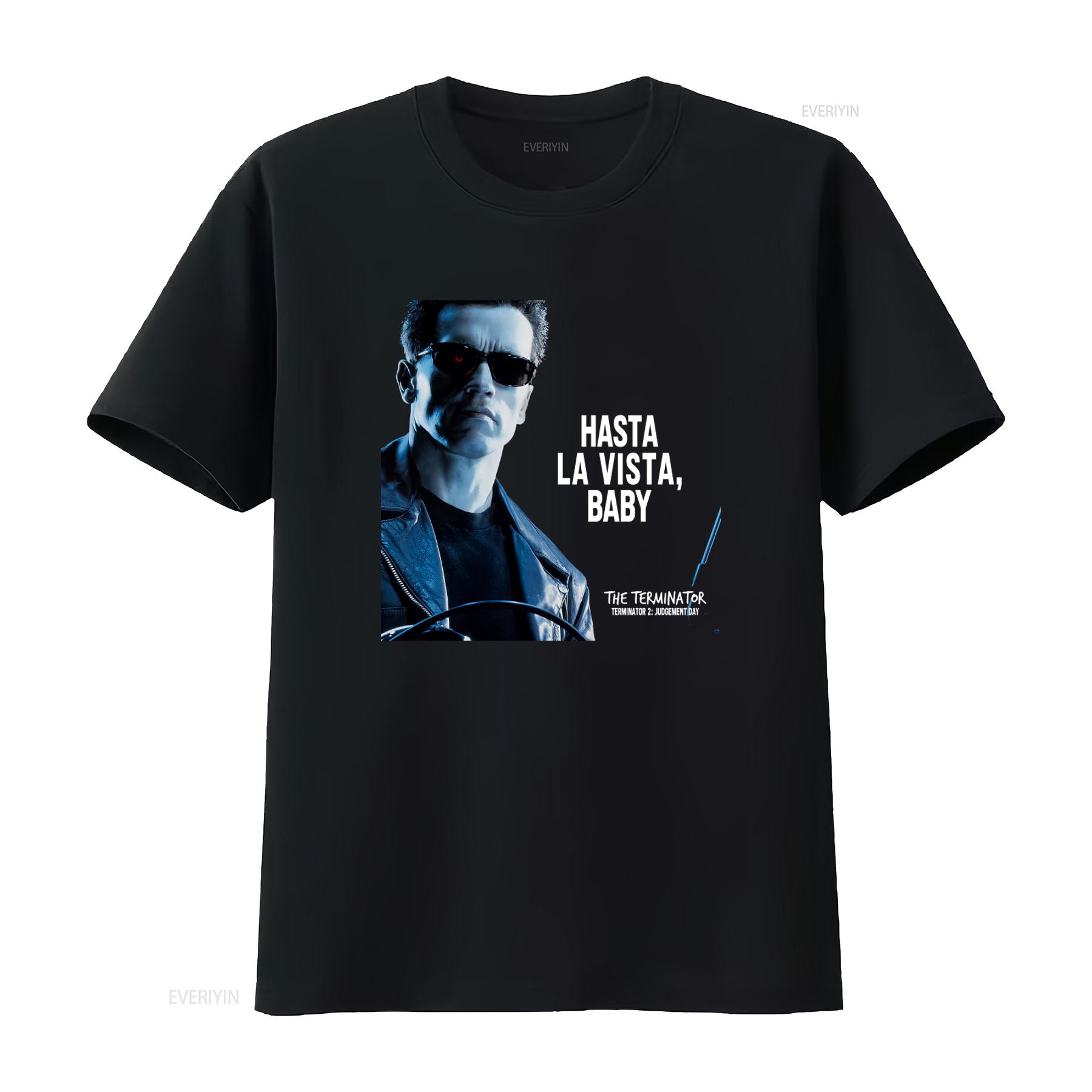 Terminator 2 Arnold Schwarznegger Hasta La Vista 90s Movie Retro Style T Shirt vintage Washed designer clothes Slightly 4XL
Terminator 2 Arnold Schwarznegger Hasta La Vista 90s Movie Retro Style T Shirt vintage Washed designer clothes Slightly 4XL