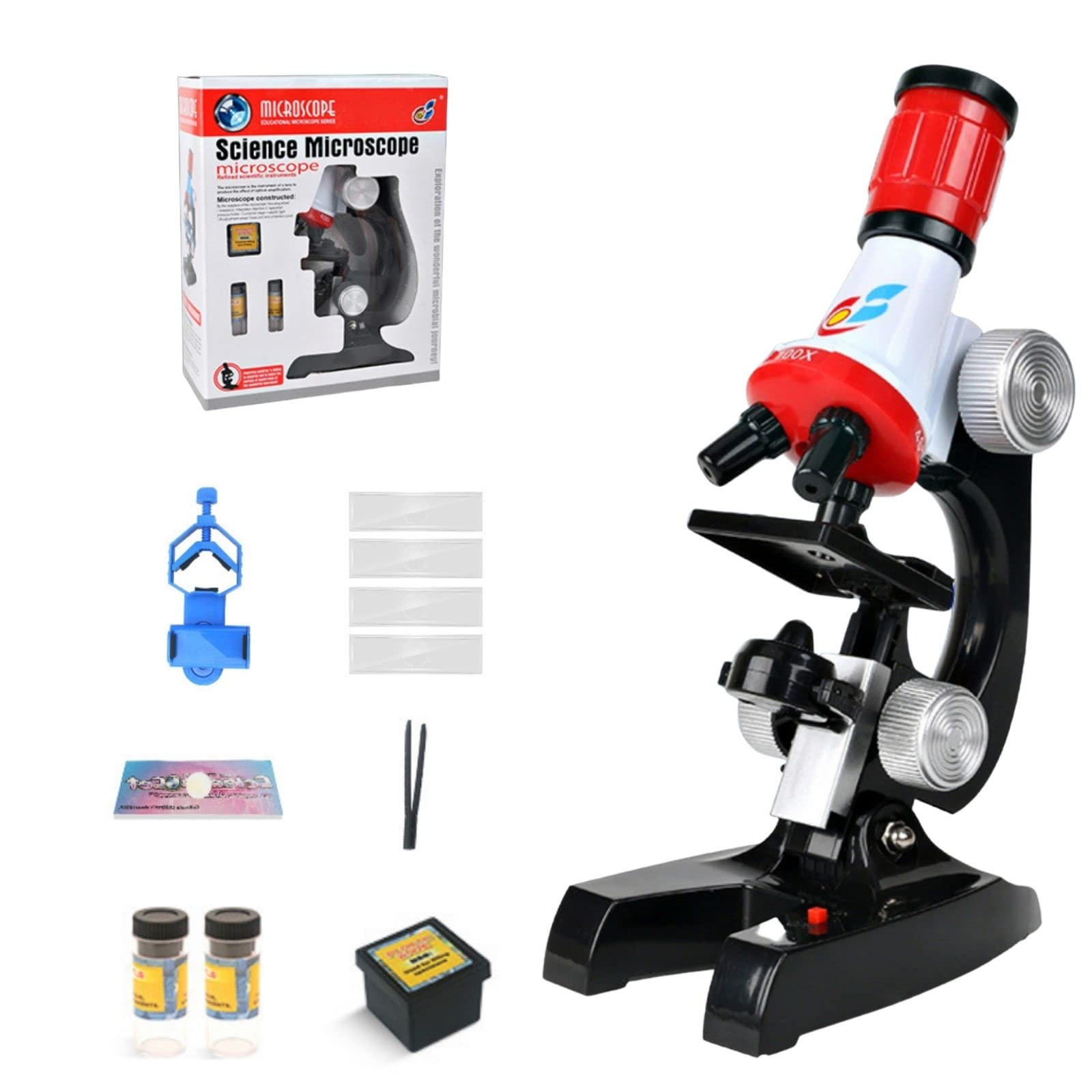 PLEAVIT Microscope Set for Elementary and Junior High School Children 6 Years and Smartphone Adapter Camera for Photography Students, Over, 100-1200x
PLEAVIT Microscope Set for Elementary and Junior High School Children 6 Years and Smartphone Adapter Camera for Photography Students, Over, 100-1200x
