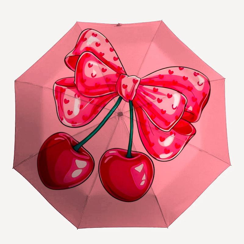 1pc Cherry Bow Automatic Folding Umbrella with 8-Rib Windproof Design, Portable Foldable Sunshade Umbrella For Halloween 091
1pc Cherry Bow Automatic Folding Umbrella with 8-Rib Windproof Design, Portable Foldable Sunshade Umbrella For Halloween 091