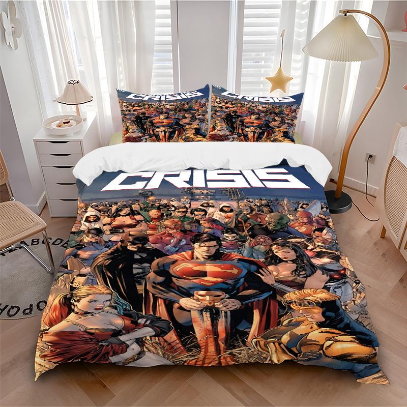3pcs Justice League Bedding Set, Duvet Cover and Pillowcases Machine Washable Seasons all suitable, Design for Bedroom (No Filling)326 135x200cm
3pcs Justice League Bedding Set, Duvet Cover and Pillowcases Machine Washable Seasons all suitable, Design for Bedroom (No Filling)326 135x200cm